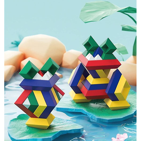 Rakennuspalikat Lelut 3d Puzzle Aivotestit Pyramidi Nopeuskuutiot Lelut 30 Osan Sarja Bl
