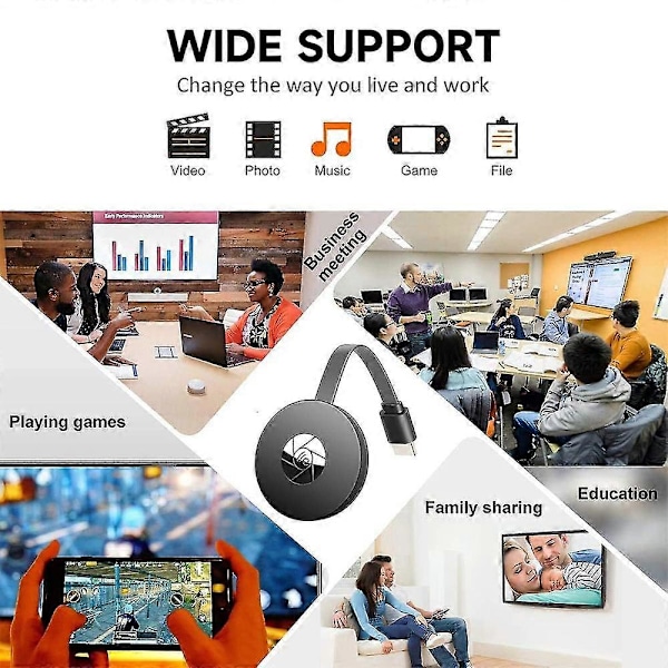 TV Streaming Enhet, TV Boks, Casting Enhet For TV Skjermspeiling Streaming Media Dongle Mottaker For PC/telefon -NMAOV