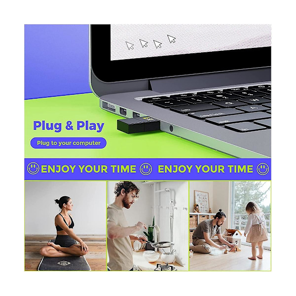 Udetectable Mus Jiggler Holder PC/Laptop/Computer Vågen Driverfri USB og Type C 2 i 1 Mus