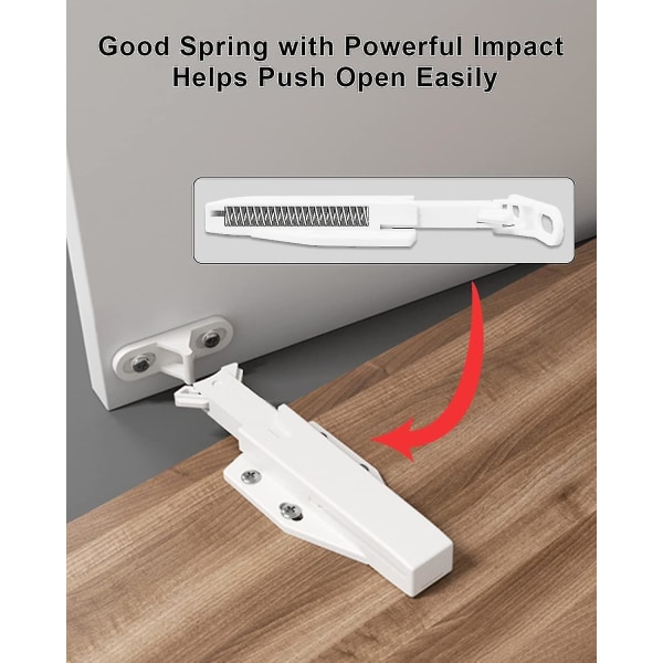 Magnetisk Tryckspärrsats Fjädertryckspärr Touch-spärr Dörrfångare för Skåp Låda Skåpdörr