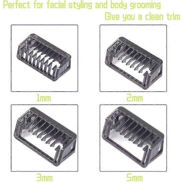 Guidekam 1/2/3/5 Mm For Barbermaskin Kroppshårvakter Qp2510 Qp2520 Qp2521 Qp2522 Qp2530 Qp2531 Qp2620