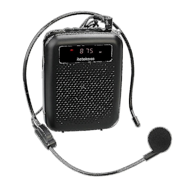 Röstförstärkare Multifunktionell Digital Display Abs Bärbar Mini 12w Mikrofon Megafon Högtalare För Lärare