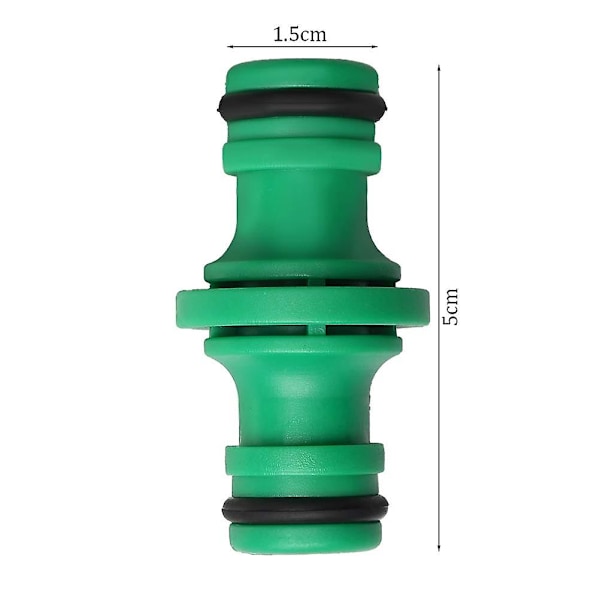 6 stk. Dobbelt Slangekobling, Dobbelt Han Slangekobling Plastik Slangefittings Til At Sammenføje Have Slange Rør (grøn)