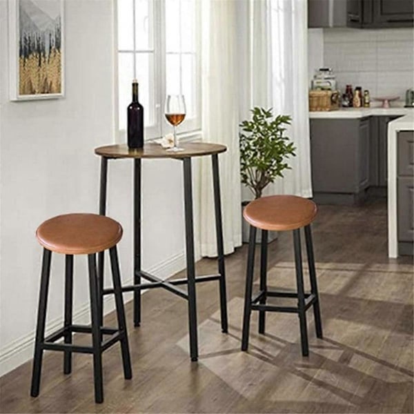 2 stk Runde Barstolputer for 28-33cm Vanntett Barstoltrekk Svart