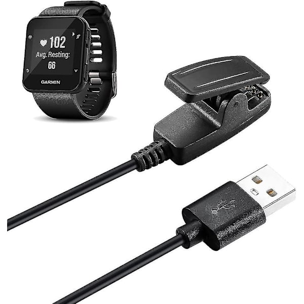 Kompatibel med Garmin Forerunner 35 Oplader, Udskiftningsopladningsklipskabelledning til Garmin Forerunner 35 (Forerunner 35 Oplader)