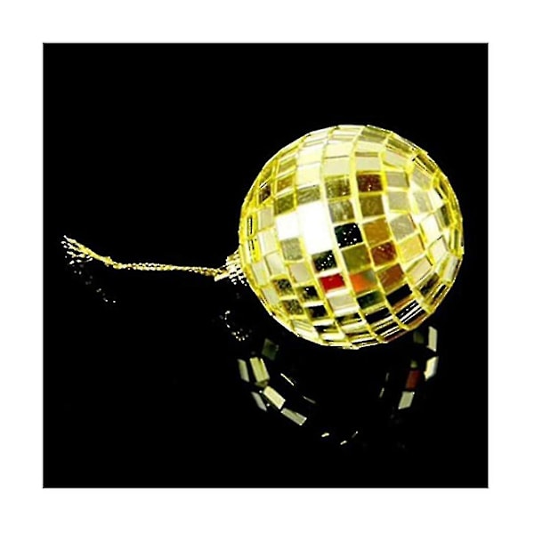 12 stk. Spejl Discokugle Dekoration, Fest eller DJ Lyseffekter, Scene Rekvisitter (2 Tommer, Guld)