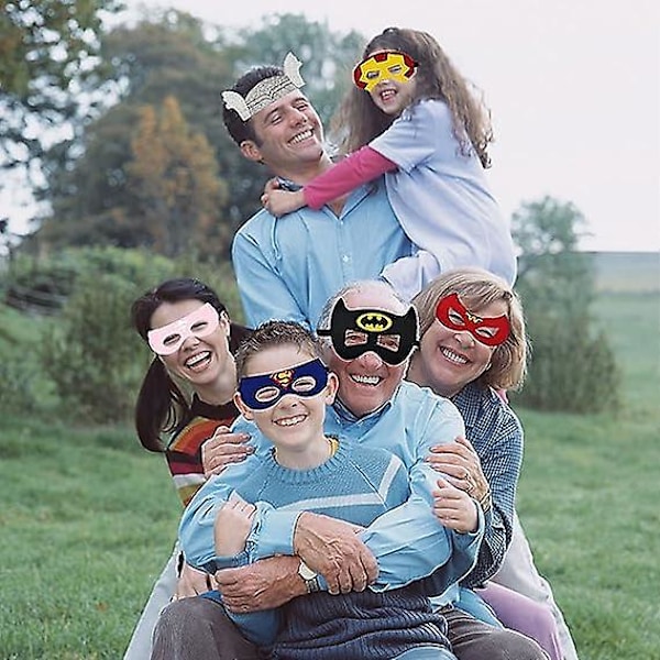 Super sankarimaskit lapsille ja aikuisille, 35 kpl cosplay-silmämaskit juhla- ja lahjatavaroiden tarvikkeet syntymäpäiväkoristeet, lasten naamiaiset Avengers Super sankarit maskit