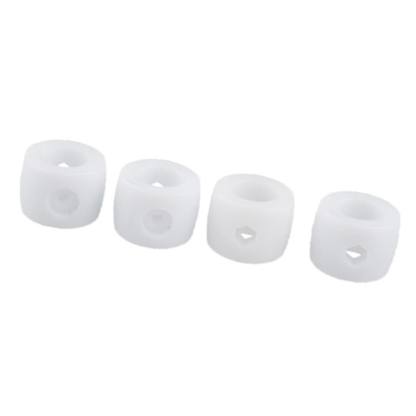 4 stk. 16 mm Bordfodboldbord Stang Bumper Buffer Til Bordfodbold Hvid