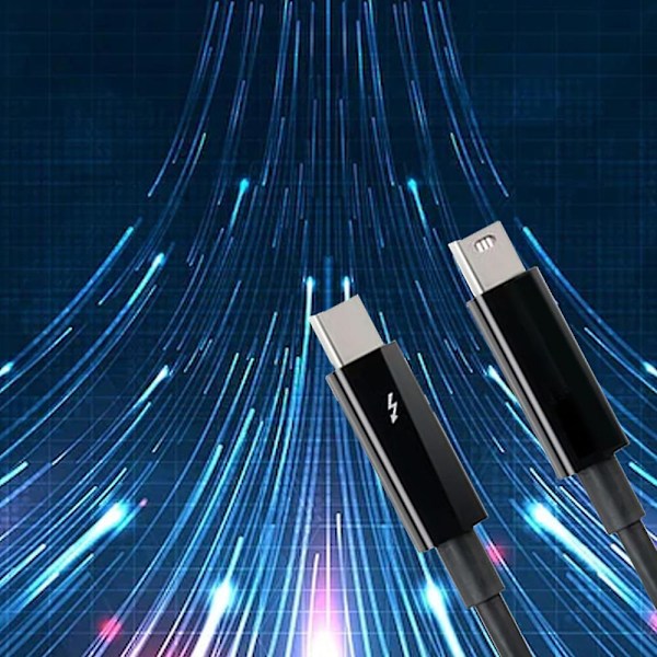 Äkta Thunderbolt 2-kabel 20 Gbps hane till hane för Apple Macbook Pro Air mini Imac