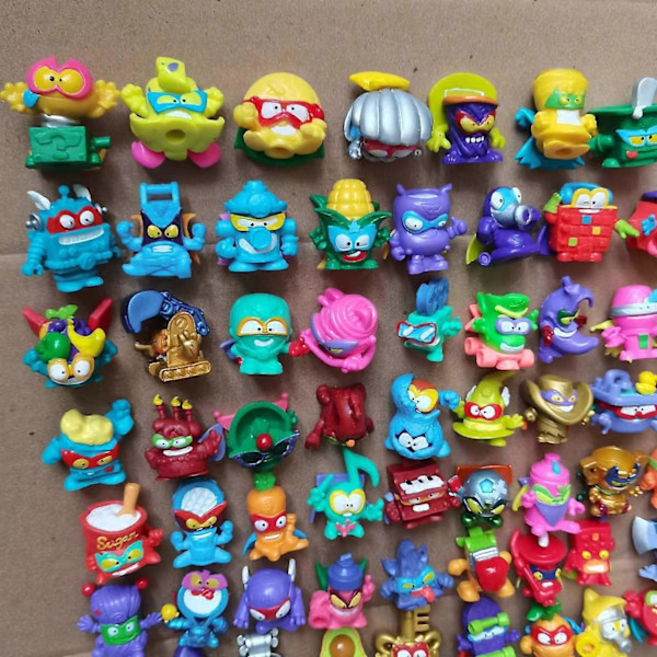 Original 15 stycken Olika Superzings Superthings Actionfigurer 3CM Super Zings Sopskräp Samling Leksaker Modell