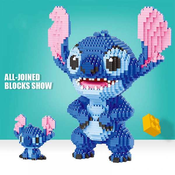2300+ Mini Klossar Leksaker Stitch Diamant Byggstenar Micro Stitch Söt 3D Modell Lilo & Stitch för Barn Nano Block
