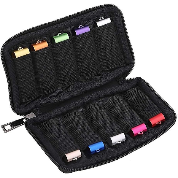 USB Flash Drive Etui - Vellgo Blødt Materiale Thumb Drive Holder etui, USB Drive Holder Organizer, Bærbar Elektronisk Tilbehørspose til USB Hukommelse