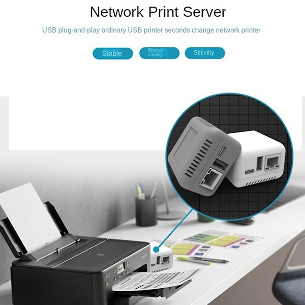 Mini NP330 Nettverks USB 2.0 Skriverserver (Nettverksversjon)