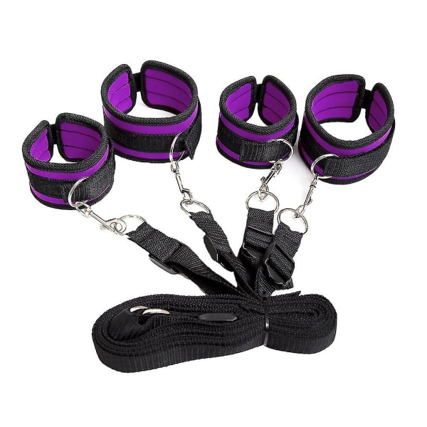 Mjuka lädermanschetter set justerbara remmar kit för hand-handled-ankel