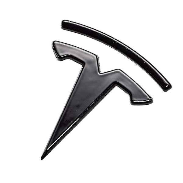 t Emblem Front & Rear Decal Wrap för Tesla Alla Modeller (1 Par) - MXBC