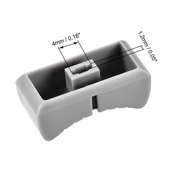 20 st 24mmx11mmx10mm Konsolmixer Slider Fader Rattar Ersättning för Potentiometer Grå Ratt Svart