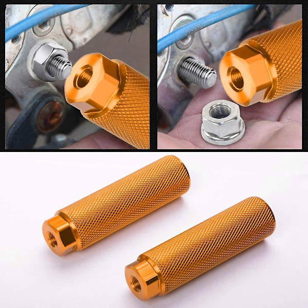 4 st Cykelpinnar, Aluminiumlegering Anti-Skid Lead Foot Cykelpedaler BMX-pinnar för 3/8 tum Axlar Cykel