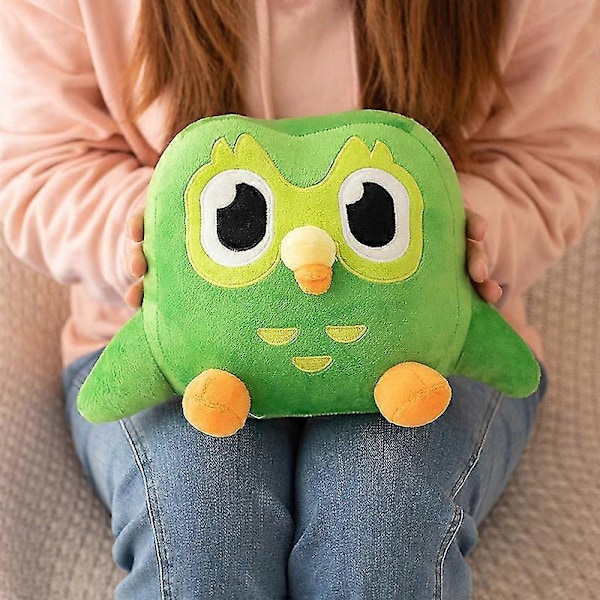 Grön Duolingo Uggla Plyschleksak Duo Gosedjur av Duo Ugglan Tecknad Anime Uggla Docka