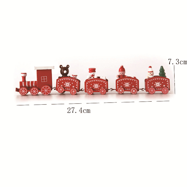 Christmas Advent Christmas wooden mini train decorations mini train cabinet table decorations-WH274-R