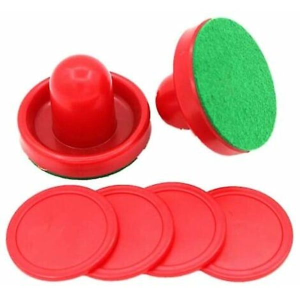 Air Hockey Set Of 2 Med 4 Röda Puckar (röd)