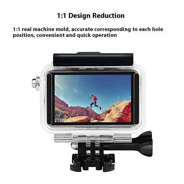 För DJI Osmo Action 4 3 Action Kamera Vattentätt Anti-Fall Skal 50m Dykfodral