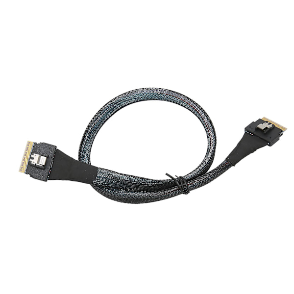 Smal SAS SFF‑8654 8i till SFF‑8654 8i 24Gbps SAS4.0 30AWG Adapterkabel - 0,5m / 0,5yd