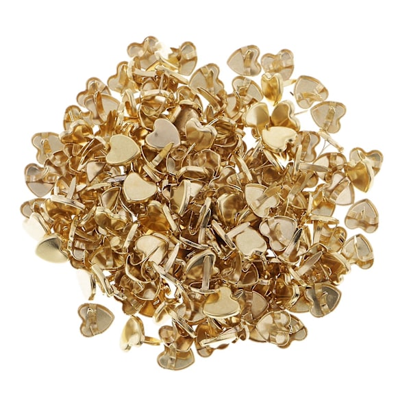 50 stk. hjerteformede mini brads dekorative papirclips til scrapbog