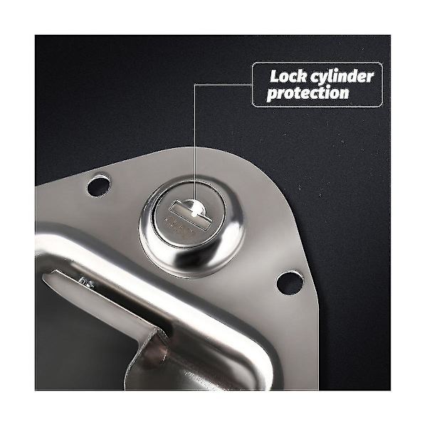Trailer Værktøjsboks Håndtag Lås Med Lås Høj Kvalitet Værktøjsboks Lås Paddel Lås 4-3/8inch X 3-1/4inch Med