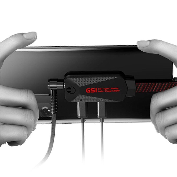 GS1 Pelipuhelimen Äänikortti 3 in 1 Mobiilipeli Äänikortti Laturisovittimella USB-C Type-C - 3,5 mm