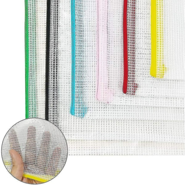 Plastlommer - 24 stk Plastmapper Dokumentlommer A5 Ziplock-poser Plastlommer Present