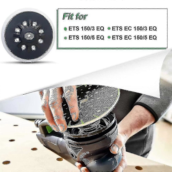 2024 202460 ETS 150 Hård Slibeskive 6 Tommer 150mm Til Festool Kompatibel med ETS 150/3 EQ, ETS 150/5 EQ ETS EC 150/3 EQ 1 Stk