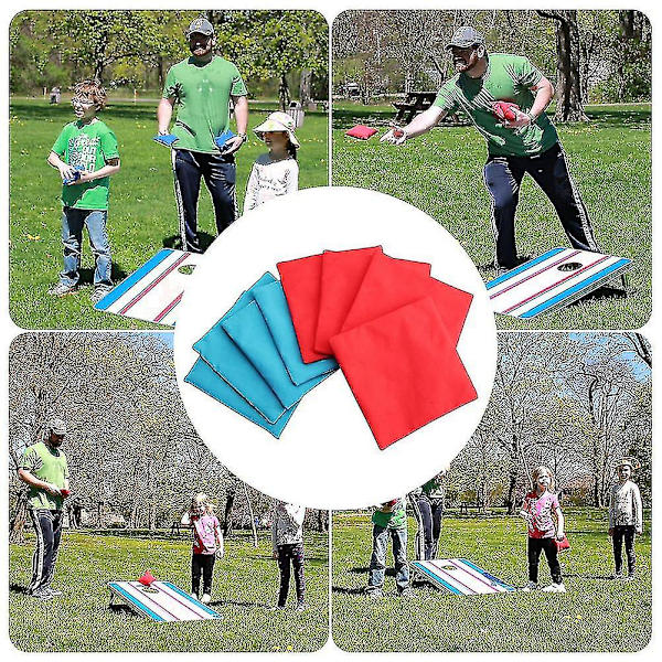 (Ingen fyllning) 8 st 10x10 cm Cornhole Bean Bags Set Majsfyllda Cornhole Tygpåsar Träningsutrustning För Utomhus Corn Hole Kastspel