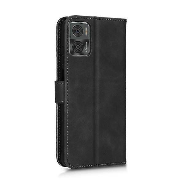 Motorola Moto E22 4G / E22i 4G -puhelimelle Skin Feel magneettinen läppä nahkainen suojakotelo