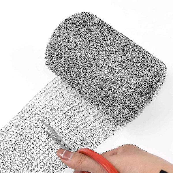 Trådnett i rustfritt stål 12,7 cm x 6 m, fint trådnett i rustfritt stål, tett nett for beskyttelse