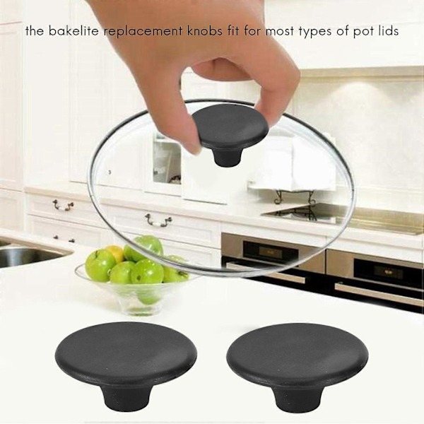 4 Set Dutch Oven Knoppar i Bakelit Ersättningsknopp för Le Creuset, Aldi, Lodge Emalj