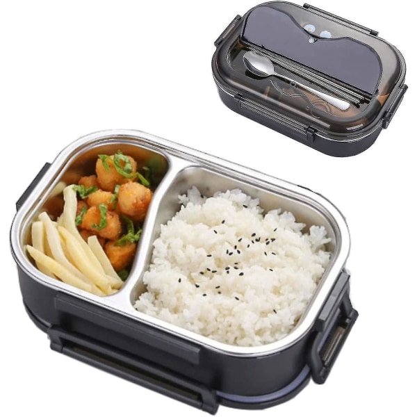 304 rostfritt stål thermal lunchlåda Läcktät matförvaringsbehållare, Bento-låda för vuxna, män, kvinnor TA