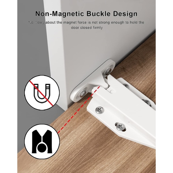 Magnetisk Tryckspärrsats Fjädertryckspärr Touch-spärr Dörrfångare för Skåp Låda Skåpdörr