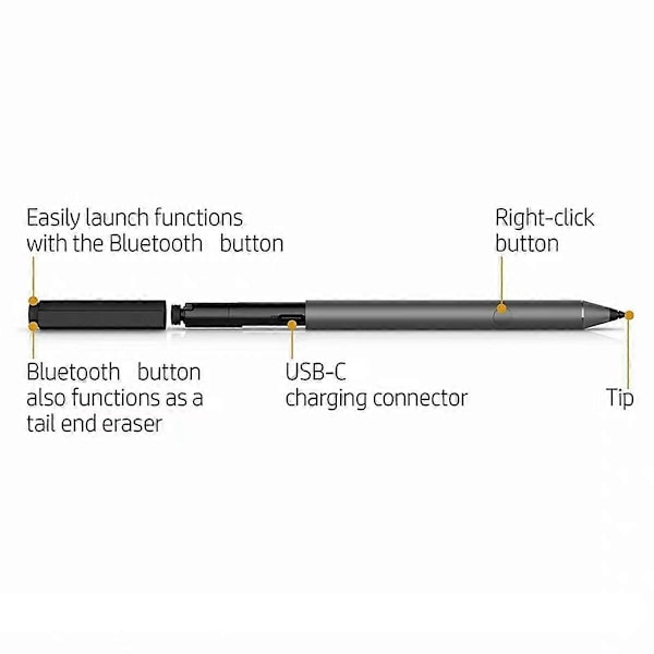 Bluetooth Stylus Penna för HP Spectre/Envy/Pavilion X360 Laptops