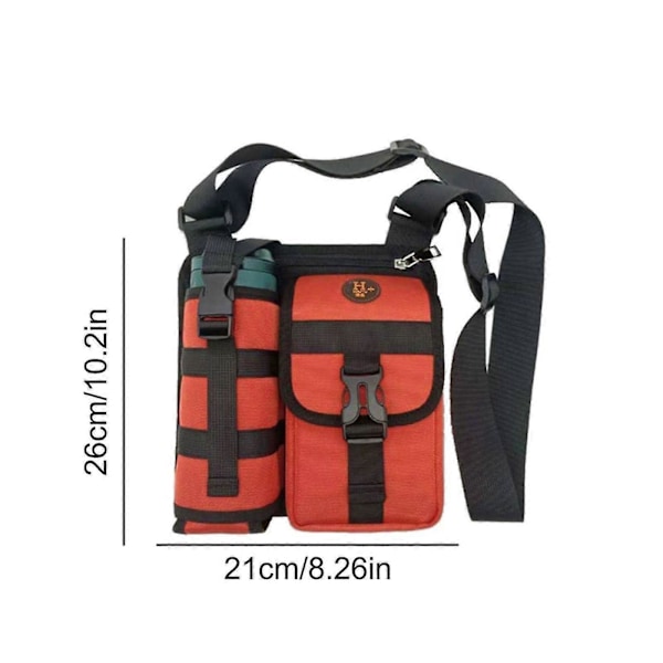 Axelväskor med vattenflaskhållare, ryggsäck med vattenflaskhållare, crossbody-väska, för resor, gym