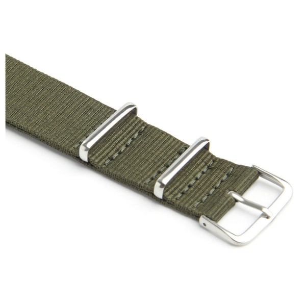 2x Klockarmband Militär Nylon Canvas Dykare G10 Herr Färg: Grön Bredd: 18mm