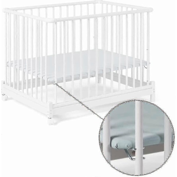 Kryc Baby Playpen Høydejusterere, 4-pakning Galvanisert Stål Riser For Flere Playpens Og Møbelhjørnebeskyttere Sett Med 4, Klar Og