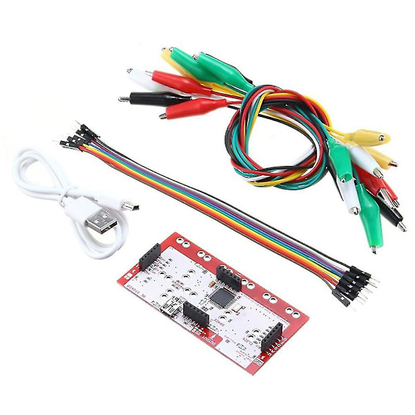 Makey Makey Huvudkontrollkort Set Deluxe Kit Med Usb-kabel Dupond Alligator Av Huvudkontrollkort