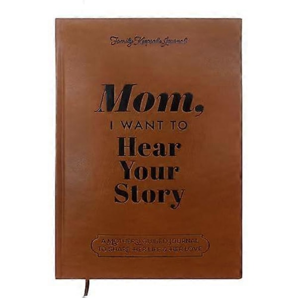 Mor, jeg vil høre din historie - Guidet journal til mødre, Hardback notesbog med båndbogmærke, Meningsfuld fødselsdagsgave til mor