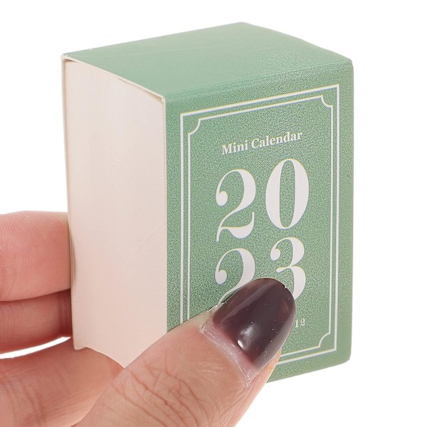 Miniatyr Skrivbords kalender 2023 Daglig Kalender Lätt Att Riv Av Mini Skrivbords Stativ Kalender Dekoration För Hem Kontor Skolmaterial Grön