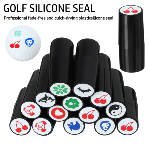 Golfboldstempel Golf Stempel Markør 7+ AFTRYK SORT