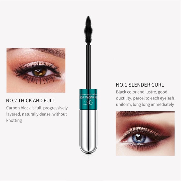 2 i 1 Vibely Mascara 5x Længere Vandfast Kosmetik Til Naturlig Forlængelse Og Fortykkelse Ingen Klumper 4d Silkefiber Mascara