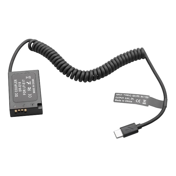 -E18 LP-E17 -E18 Dummy Koppling Batteri Kamera Adapter för 850D 800D 760D 750D 77D T6I T6S T7I X9I R