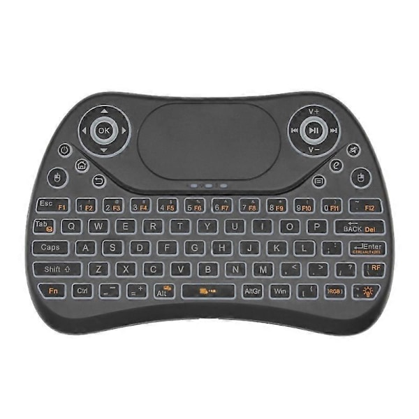 T2 PRO Mini-tangentbord med pekskärm, 7 LED-bakgrundsbelysning för Android TV-box, Smart-TV/PC