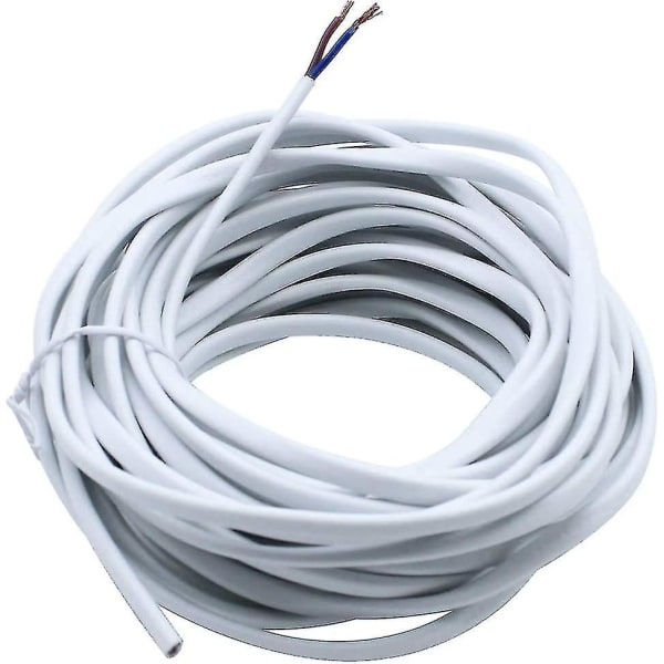 2024 Nyårsafton heta föremål 10 meter vit tråd 2-kärnig elektrisk tråd Pvc flexibel kabel 0,75 mm 5a koppar