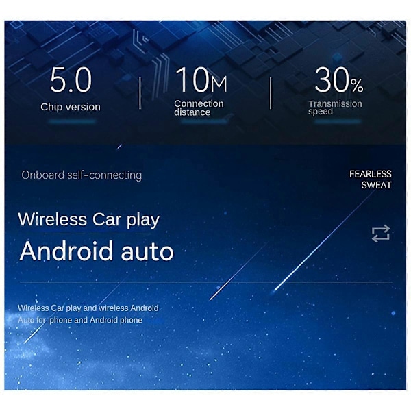 2-i-1 CarPlay-box Android Auto Trådlös CarPlay-omvandlare Bil Android Smart Box Trådlös Adapter Biladapter